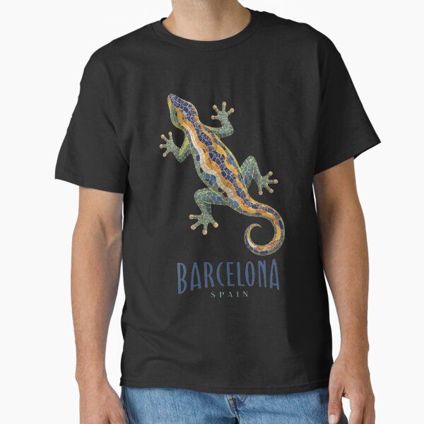 Barcelona Spain Mosaic Lizard Art