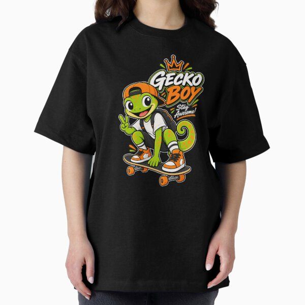 Gecko Boy Stay Awesome Cute Character