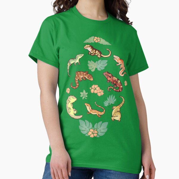 Gecko family in green