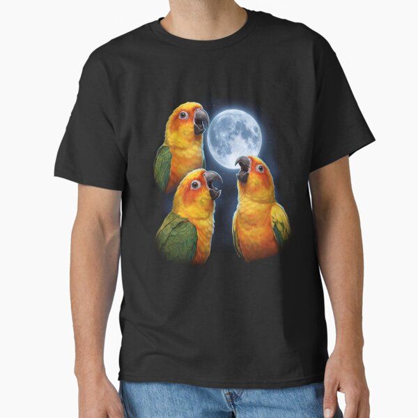 Sun Conure Howling Moon Art Parrot Lover