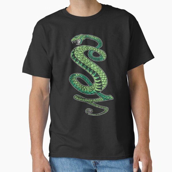 Green Textured Coiled Viper Snake Emblem