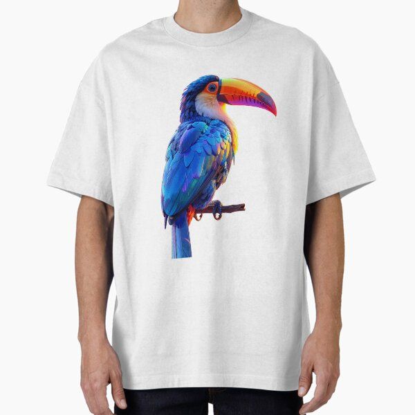 Toucan colorful pop art tropical bird portrait vibrant rainbow shirt gift for bird lovers