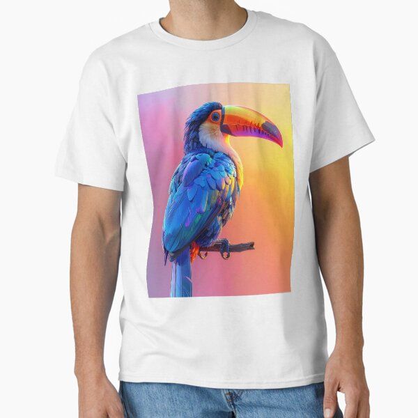 Toucan portrait colorful pop art tropical bird painting vibrant exotic wall art home decor print